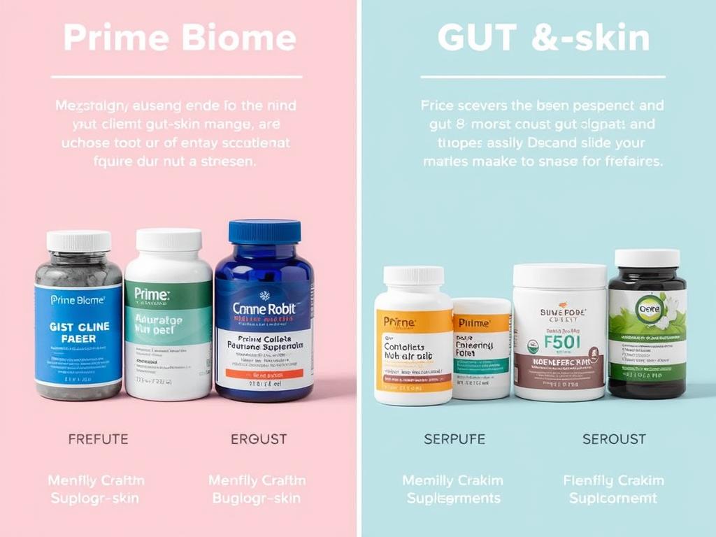 Comparison Image of Prime Biome and other gut-skin supplements